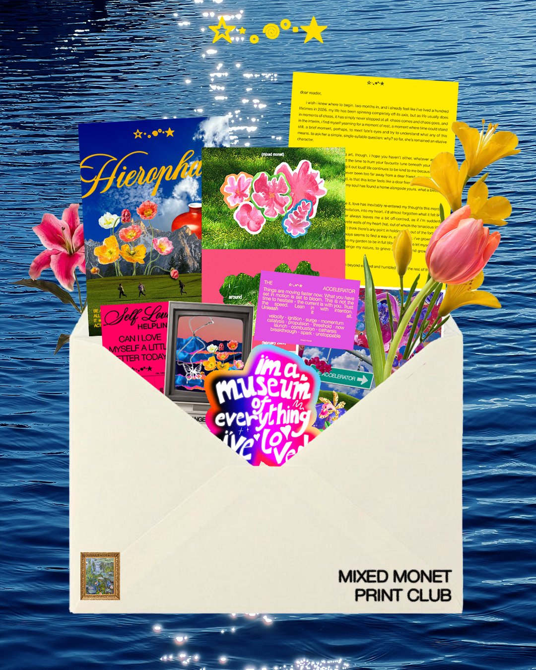 water lilies print club
